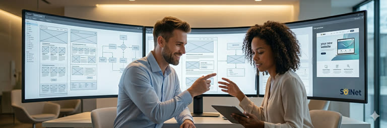 Solurnis office-style website planning frame