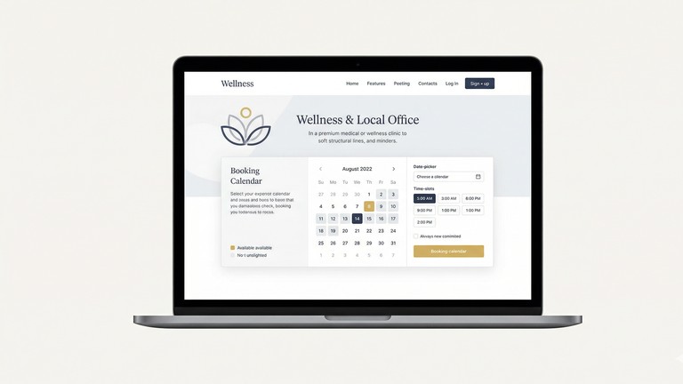 Practice booking website preview direction by Solurnis