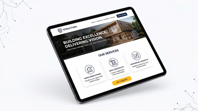 Service-business website preview direction by Solurnis